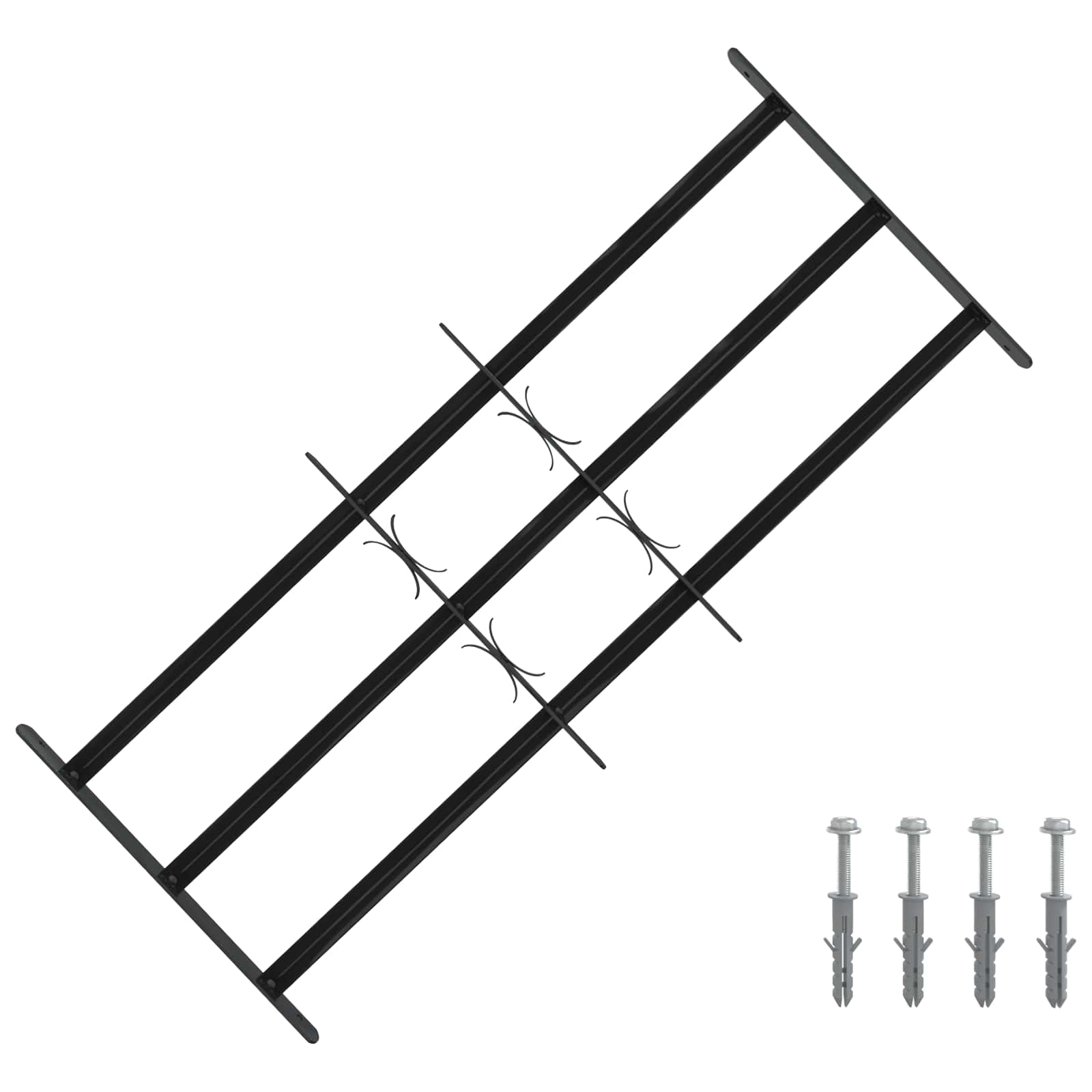 Fenstersicherheitsgitter 116 x 45 cm Galvanisiertes Stahl