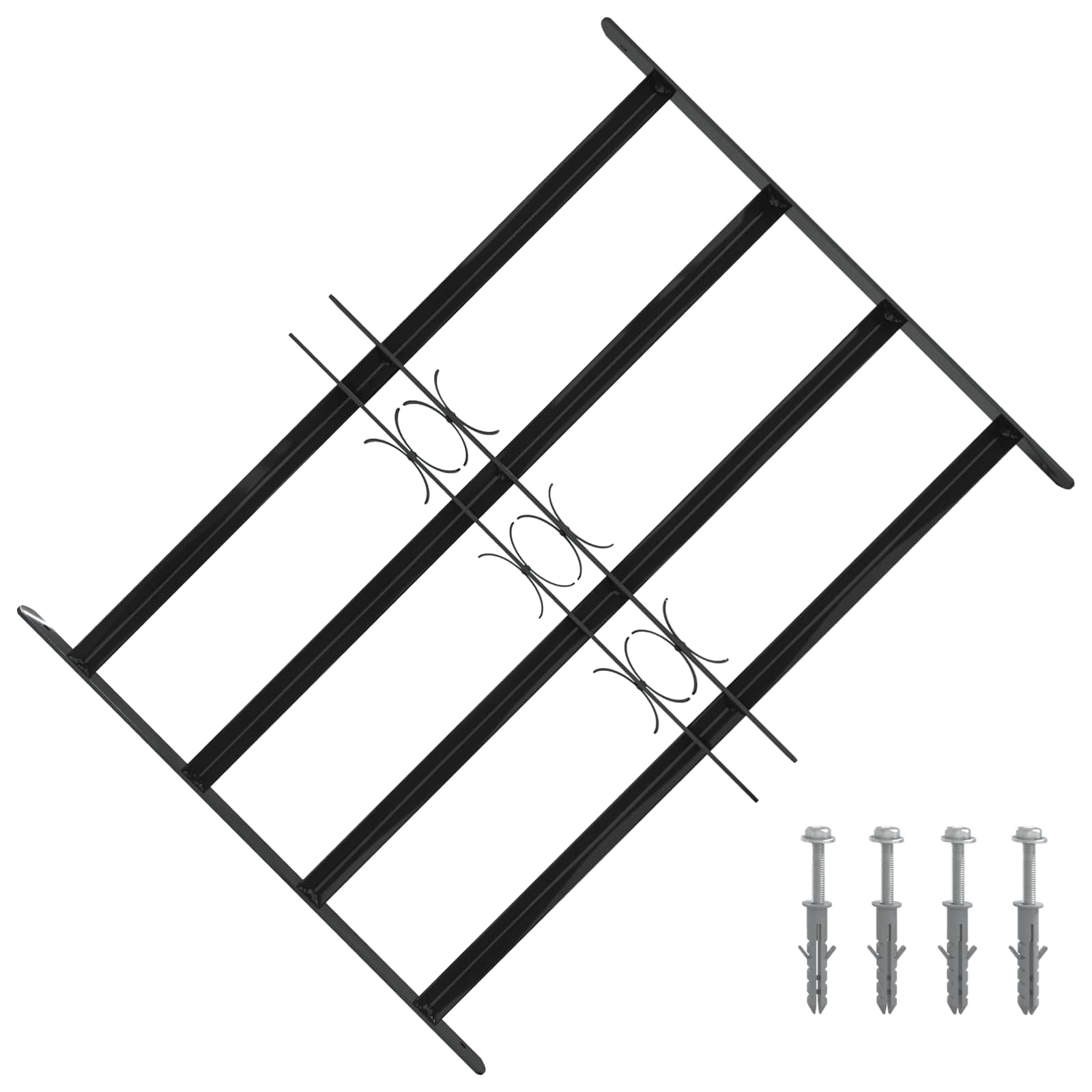 Fenstersicherheitsgitter 75,5 x 60 cm Galvanisiertes Stahl