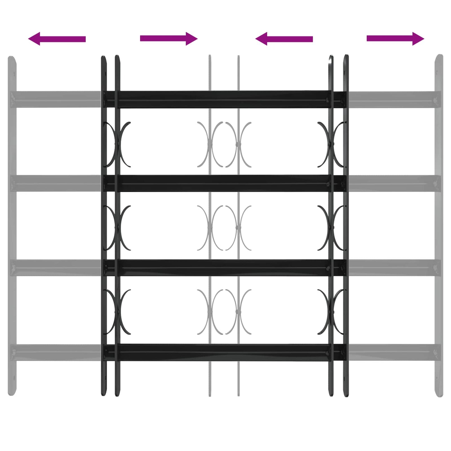 Fenstersicherheitsgitter 75,5 x 60 cm Galvanisiertes Stahl