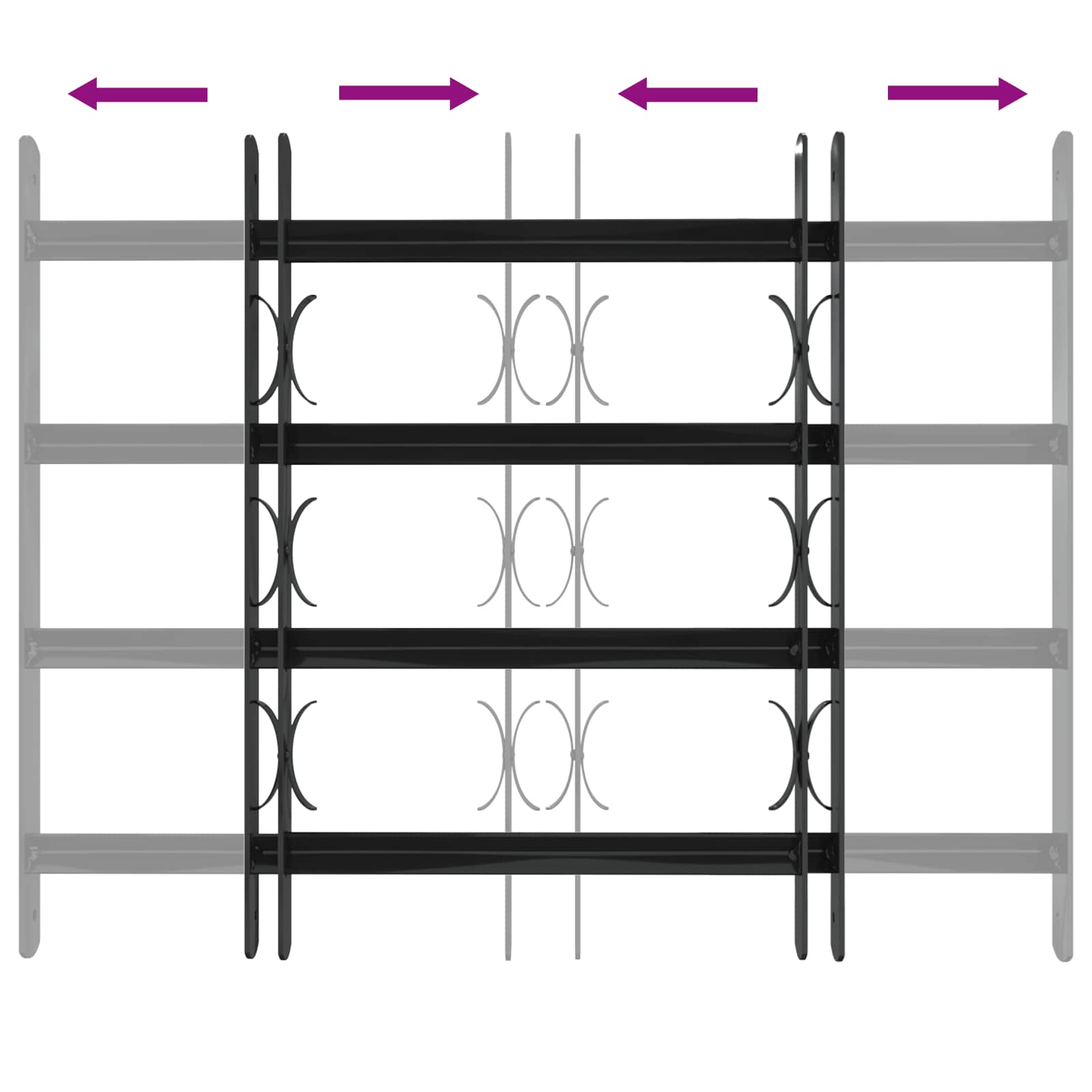 Fenstersicherheitsgitter 75,5 x 60 cm Galvanisiertes Stahl