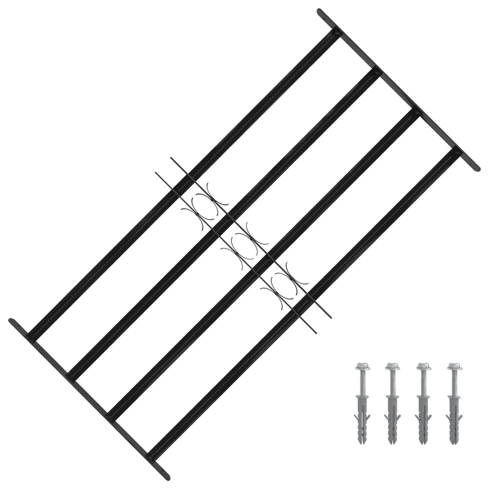 Fenstersicherheitsgitter 115 x 60 cm Galvanisiertes Stahl
