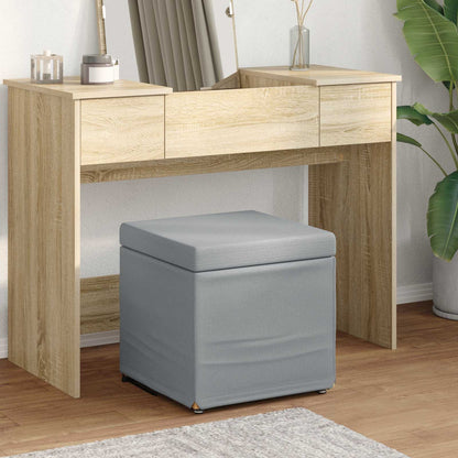 Hocker Hellgrau 41 x 41 x 40 cm Stoff und Pressholz