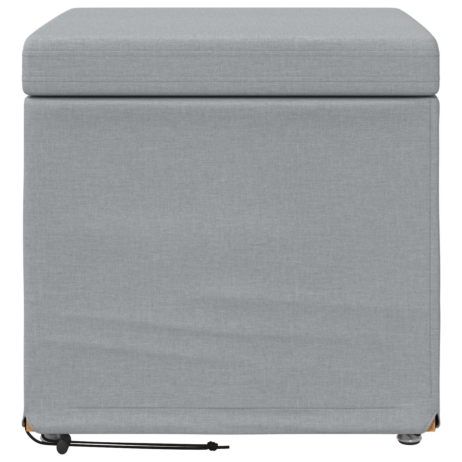 Hocker Hellgrau 41 x 41 x 40 cm Stoff und Pressholz