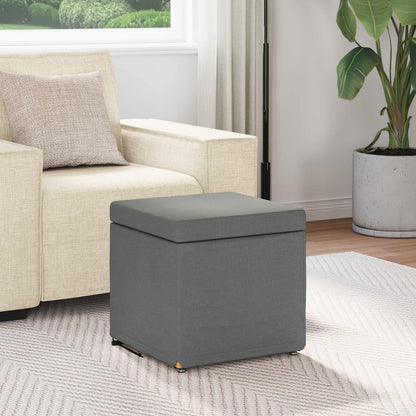 Hocker Dunkelgrau 41 x 41 x 40 cm Stoff und Pressholz