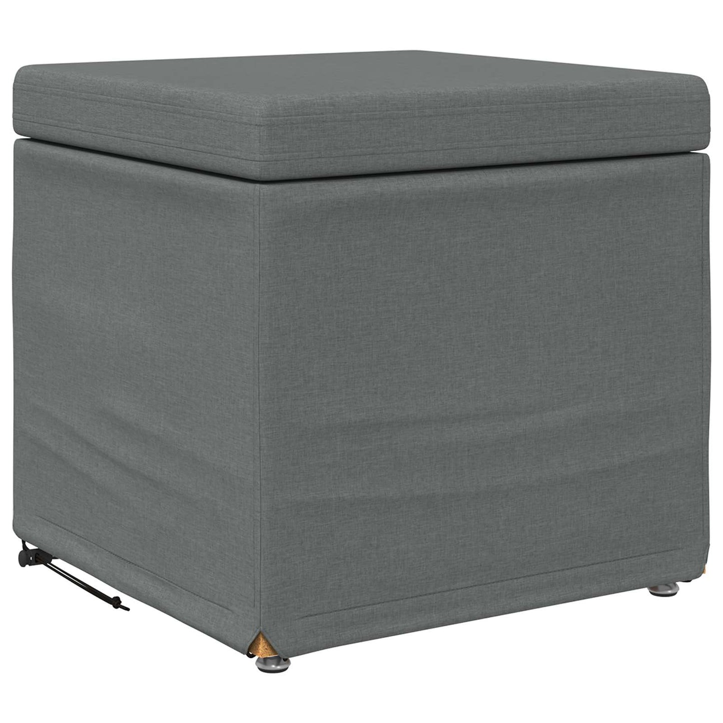 Hocker Dunkelgrau 41 x 41 x 40 cm Stoff und Pressholz