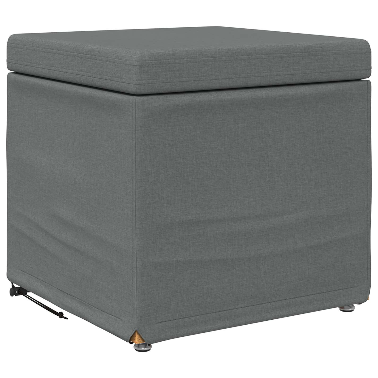 Hocker Dunkelgrau 41 x 41 x 40 cm Stoff und Pressholz