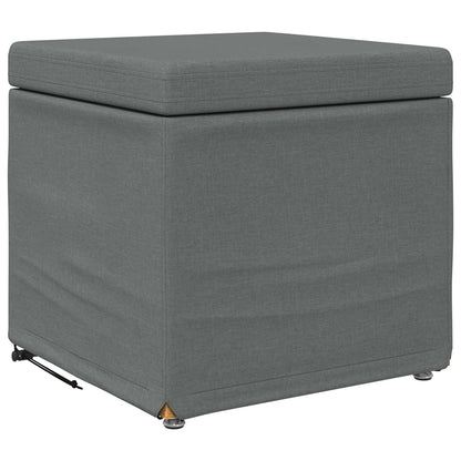 Hocker Dunkelgrau 41 x 41 x 40 cm Stoff und Pressholz