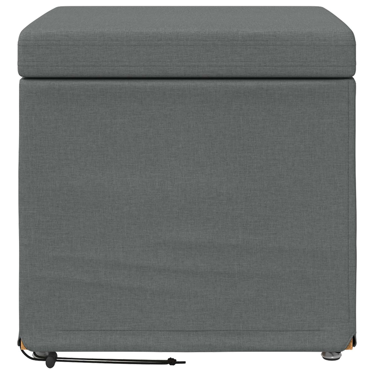 Hocker Dunkelgrau 41 x 41 x 40 cm Stoff und Pressholz