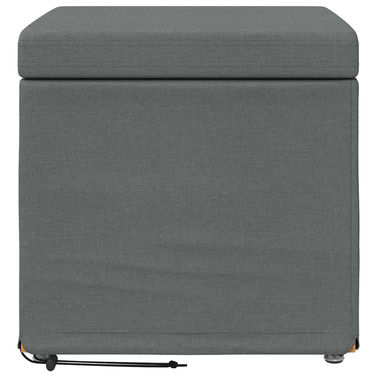Hocker Dunkelgrau 41 x 41 x 40 cm Stoff und Pressholz
