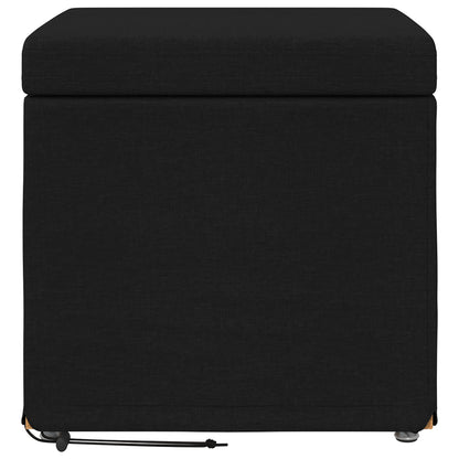 Hocker Schwarz 41 x 41 x 40 cm Stoff und Pressholz