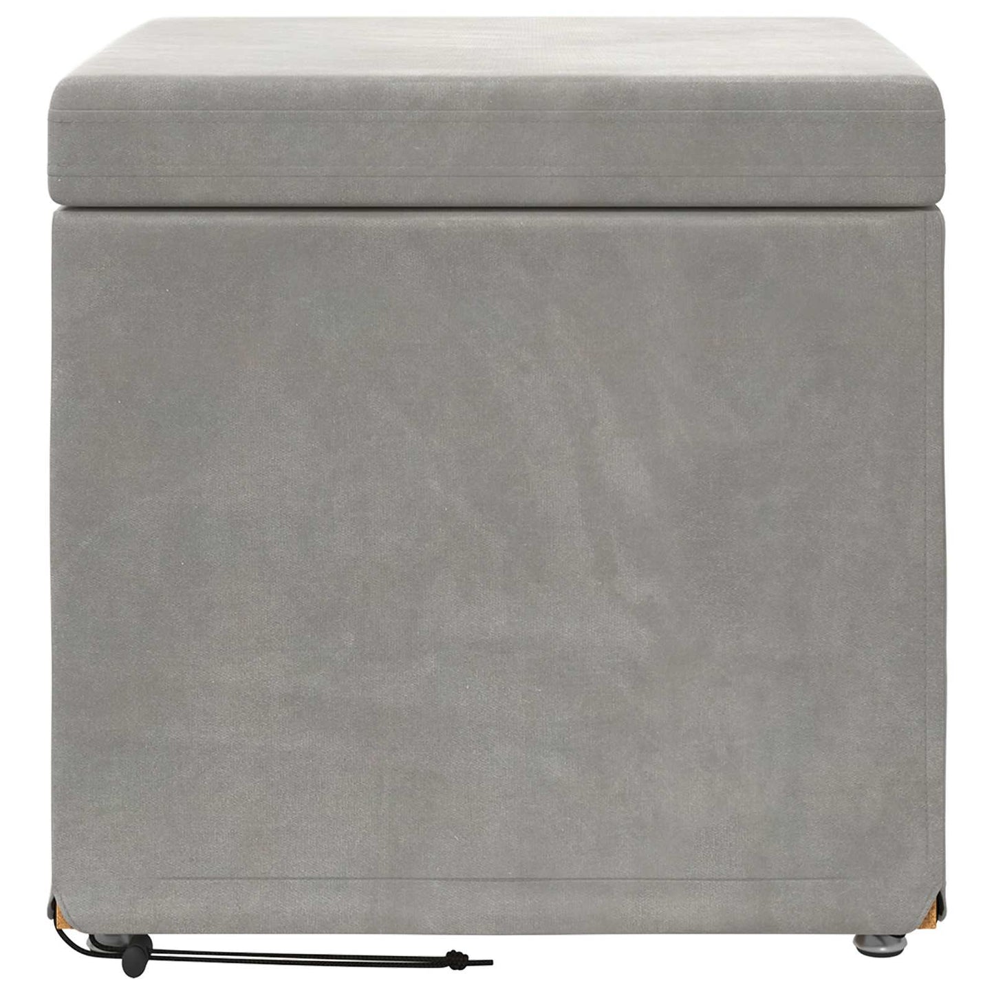 Hocker Hellgrau 41 x 41 x 40 cm Samt und Engineering Holz