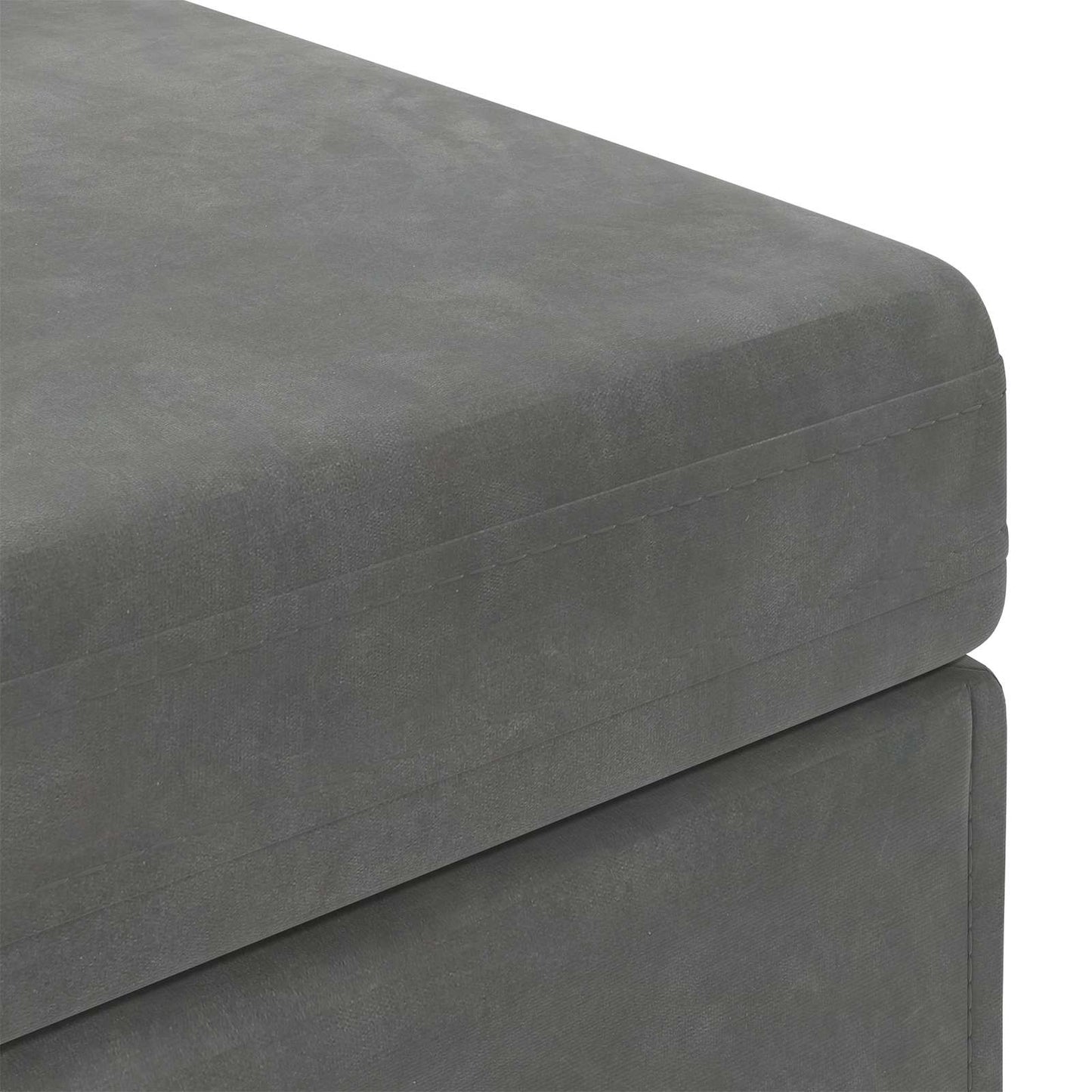 Hocker Dunkelgrau 41 x 41 x 40 cm Samt und Engineering Holz