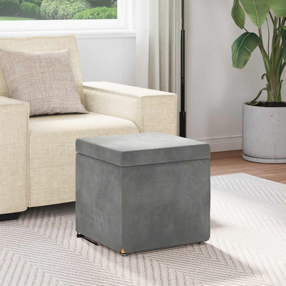 Hocker Dunkelgrau 41 x 41 x 40 cm Samt und Engineering Holz