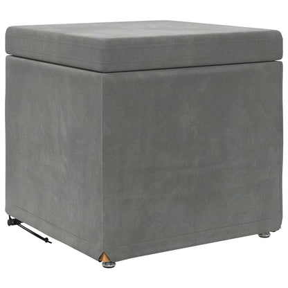 Hocker Dunkelgrau 41 x 41 x 40 cm Samt und Engineering Holz