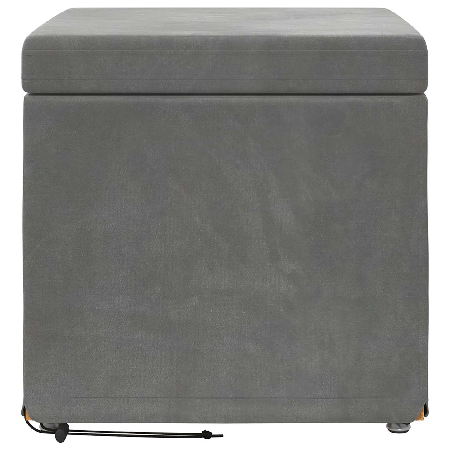 Hocker Dunkelgrau 41 x 41 x 40 cm Samt und Engineering Holz