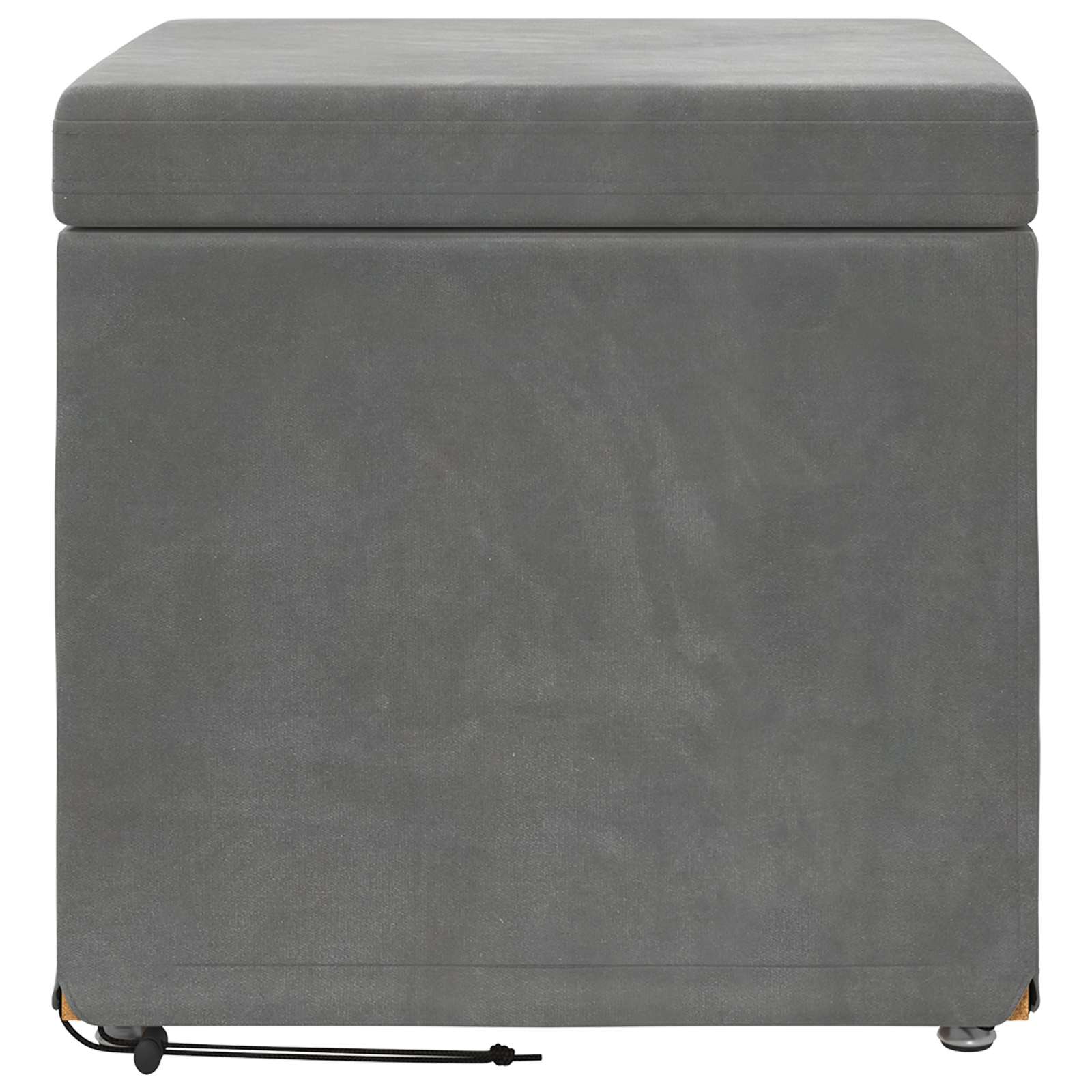 Hocker Dunkelgrau 41 x 41 x 40 cm Samt und Engineering Holz