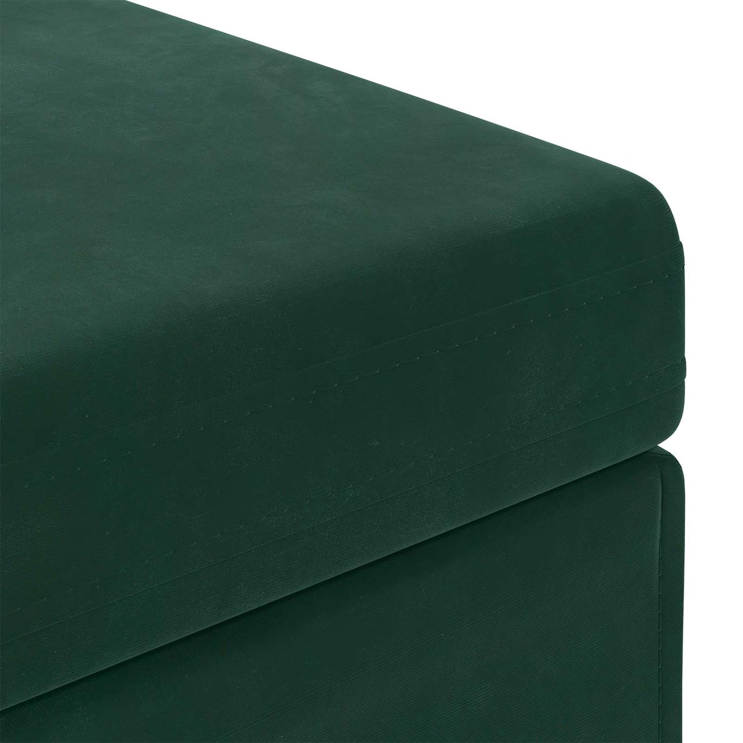 Hocker Dunkelgrün 41 x 41 x 40 cm Samt und Engineering Holz