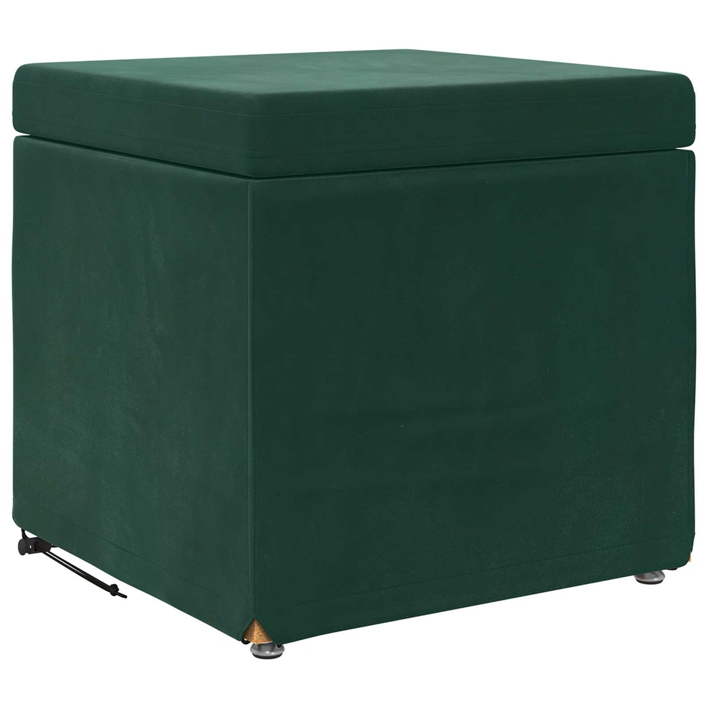 Hocker Dunkelgrün 41 x 41 x 40 cm Samt und Engineering Holz