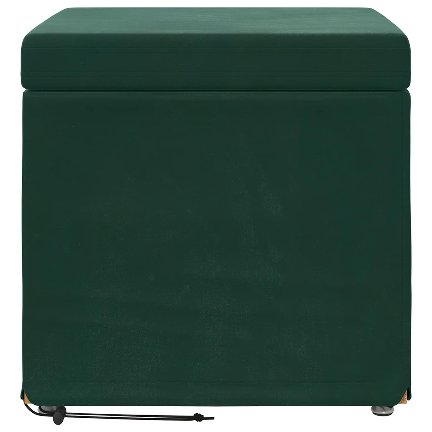 Hocker Dunkelgrün 41 x 41 x 40 cm Samt und Engineering Holz