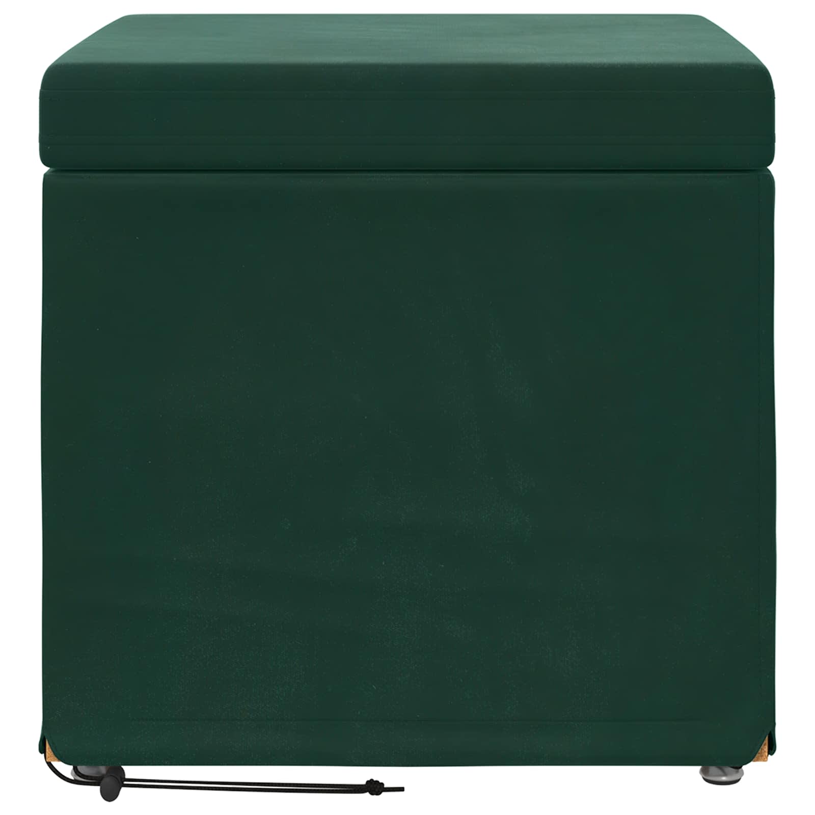Hocker Dunkelgrün 41 x 41 x 40 cm Samt und Engineering Holz