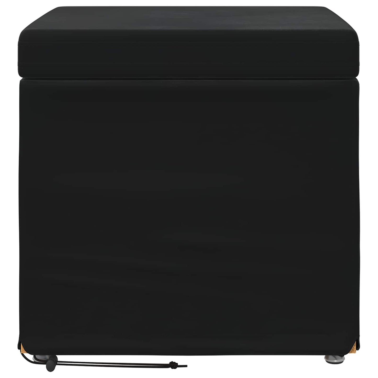 Hocker Schwarz 41 x 41 x 40 cm Samt und Engineering Holz