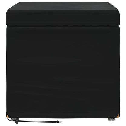 Hocker Schwarz 41 x 41 x 40 cm Samt und Engineering Holz