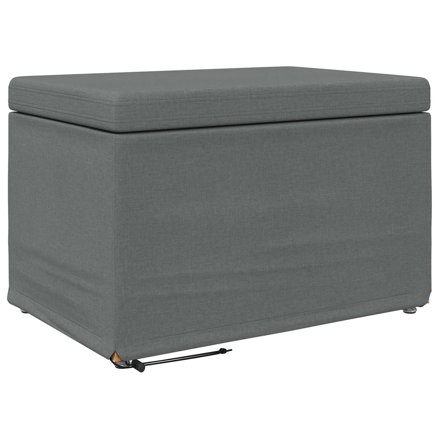 Hocker Dunkelgrau 61 x 41 x 40 cm Stoff und Pressholz