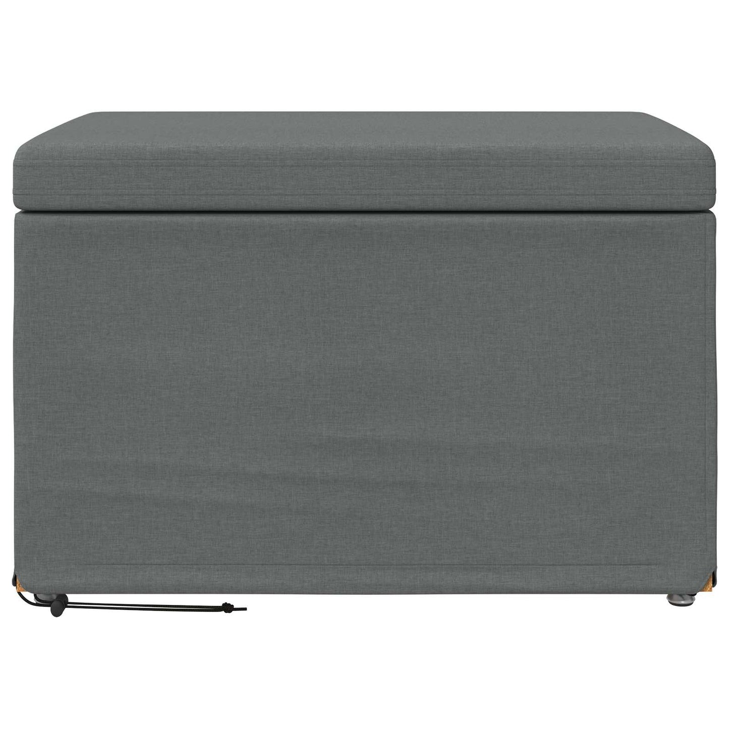 Hocker Dunkelgrau 61 x 41 x 40 cm Stoff und Pressholz