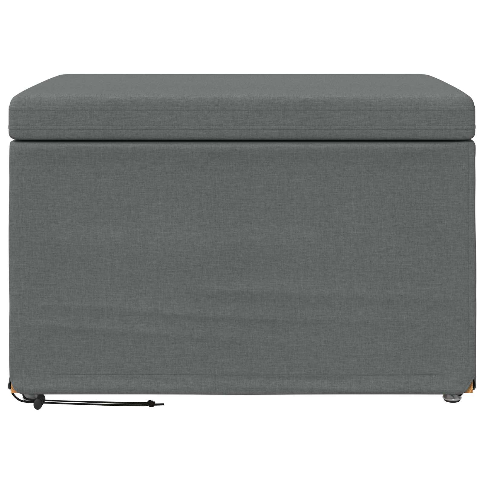 Hocker Dunkelgrau 61 x 41 x 40 cm Stoff und Pressholz