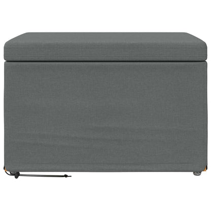 Hocker Dunkelgrau 61 x 41 x 40 cm Stoff und Pressholz