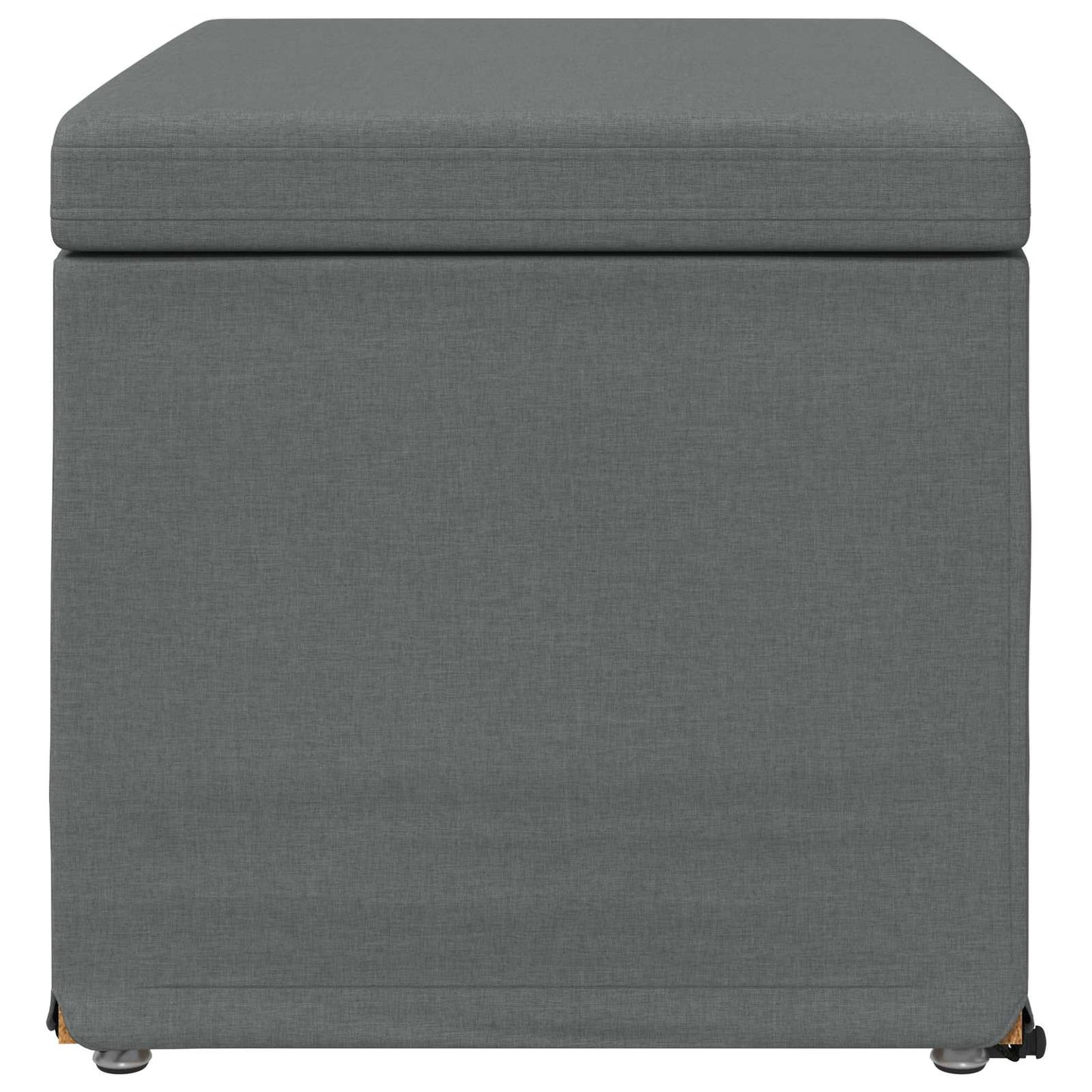 Hocker Dunkelgrau 61 x 41 x 40 cm Stoff und Pressholz