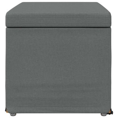 Hocker Dunkelgrau 61 x 41 x 40 cm Stoff und Pressholz