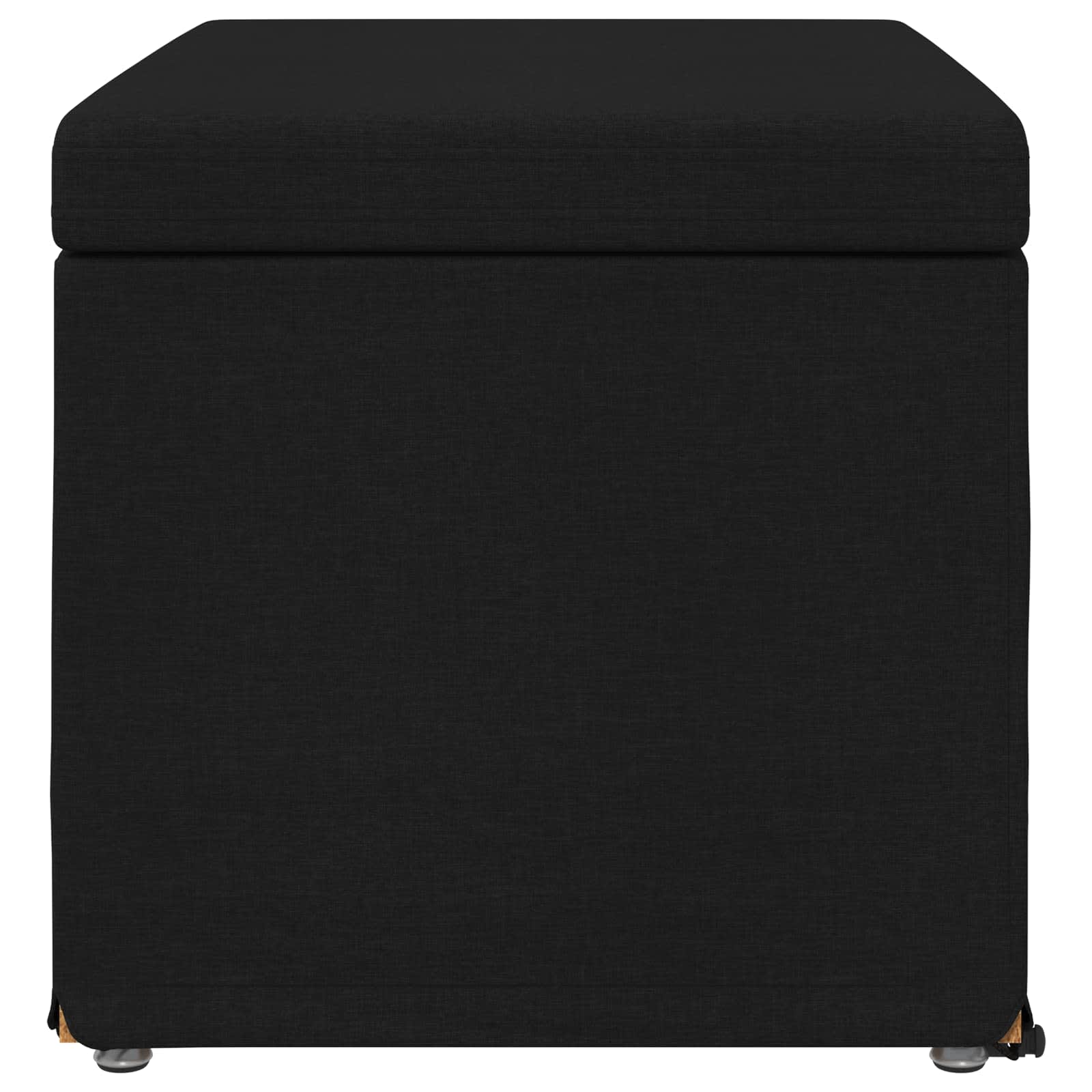 Hocker Schwarz 61 x 41 x 40 cm Stoff und Pressholz