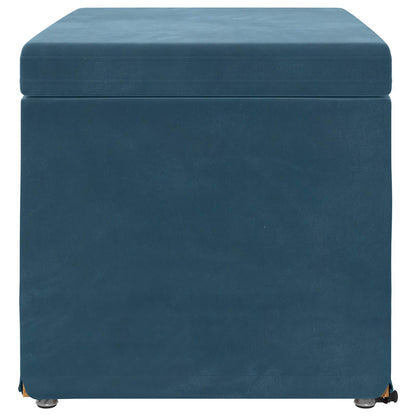 Hocker Blau 61 x 41 x 40 cm Samt und Engineering Holz