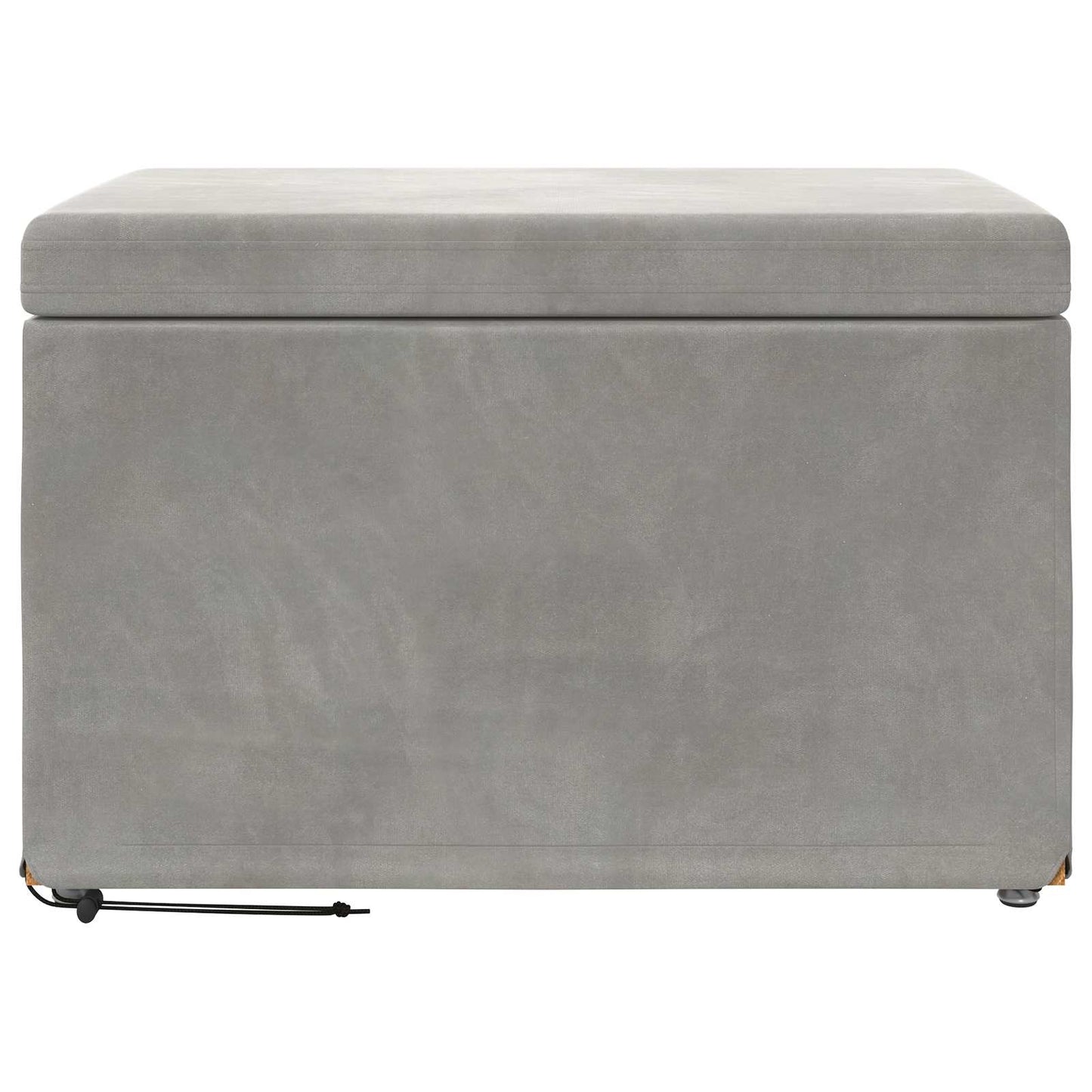 Hocker Hellgrau 61 x 41 x 40 cm Samt und Engineering Holz