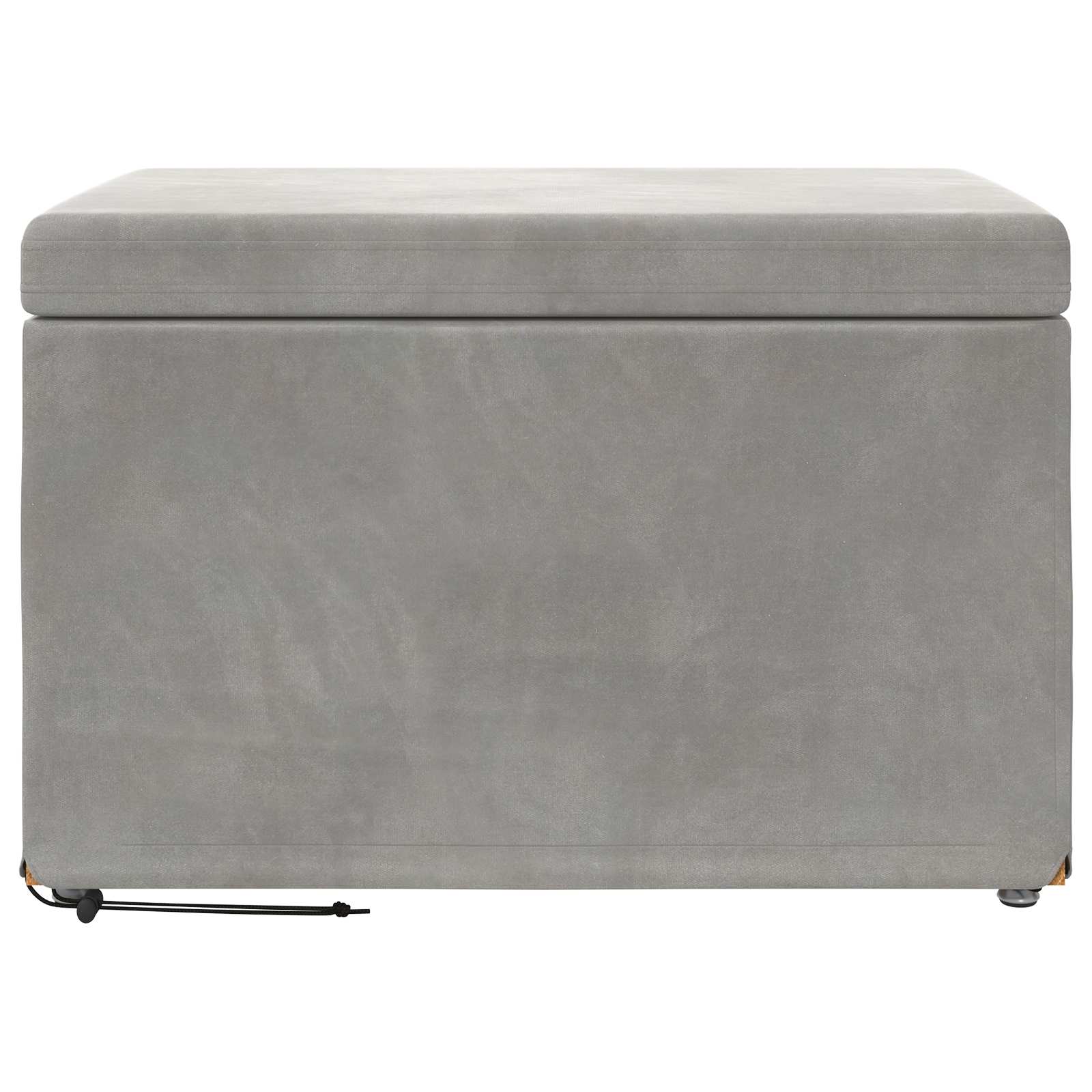 Hocker Hellgrau 61 x 41 x 40 cm Samt und Engineering Holz