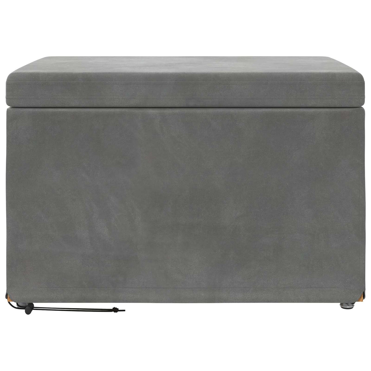 Hocker Dunkelgrau 61 x 41 x 40 cm Samt und Engineering Holz