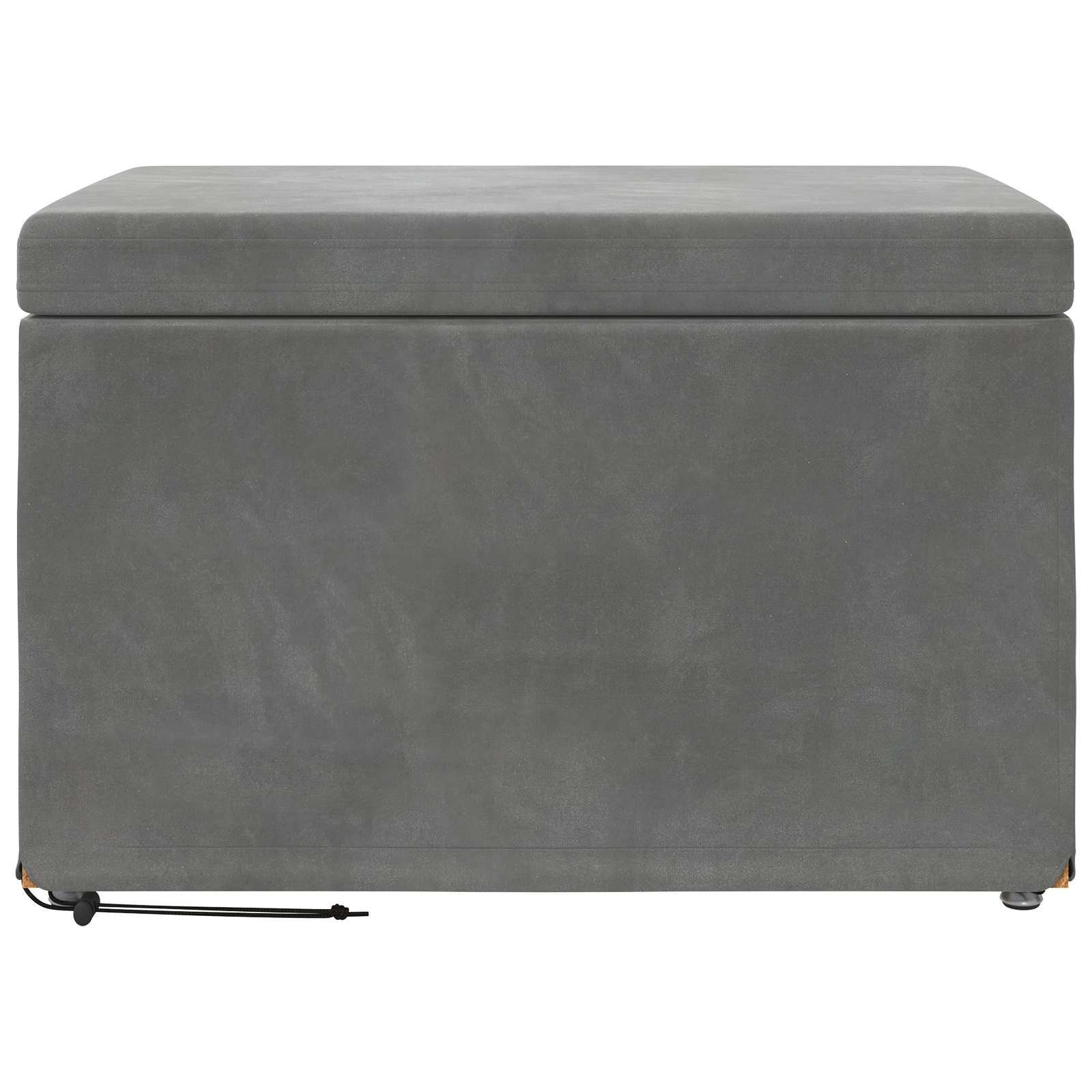 Hocker Dunkelgrau 61 x 41 x 40 cm Samt und Engineering Holz