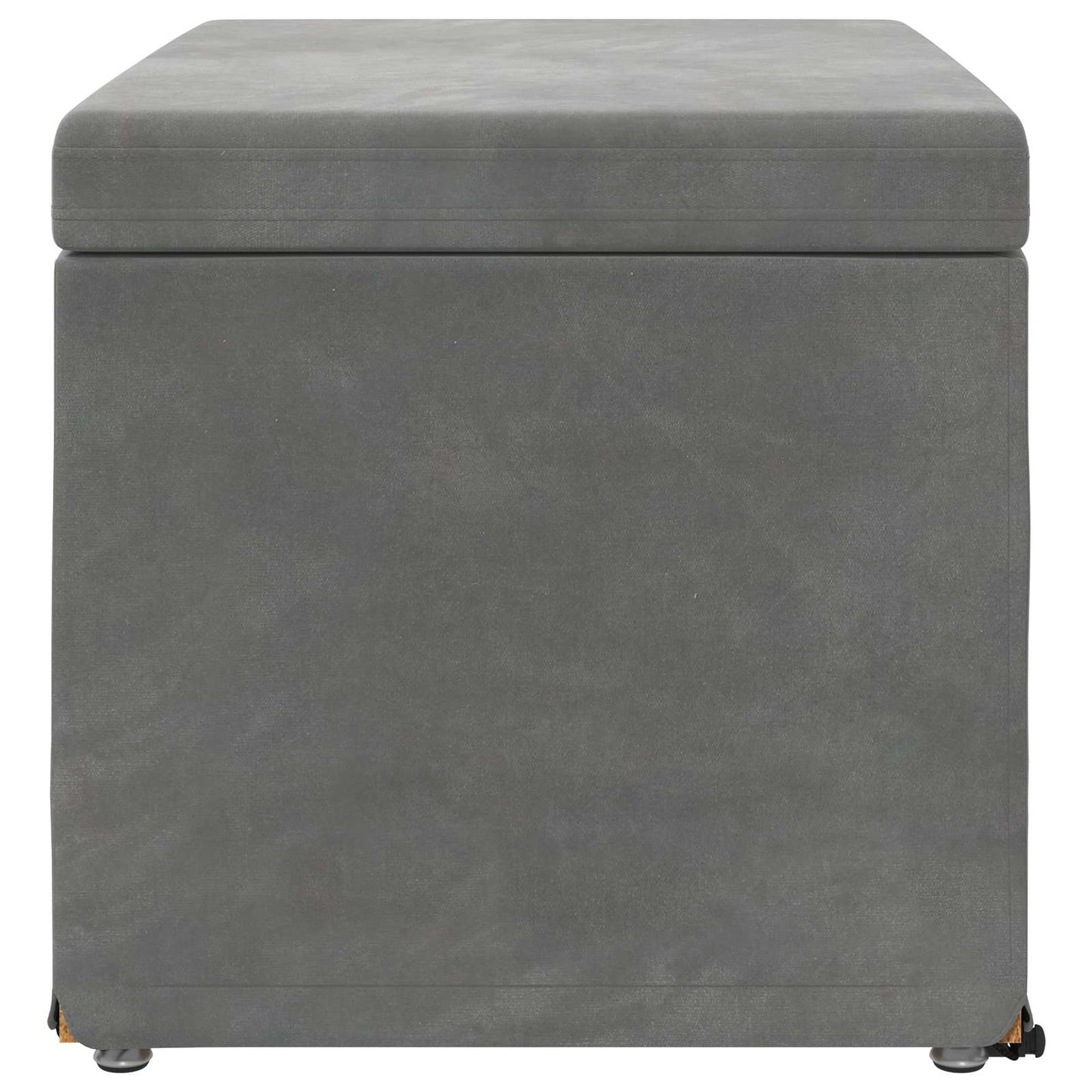 Hocker Dunkelgrau 61 x 41 x 40 cm Samt und Engineering Holz