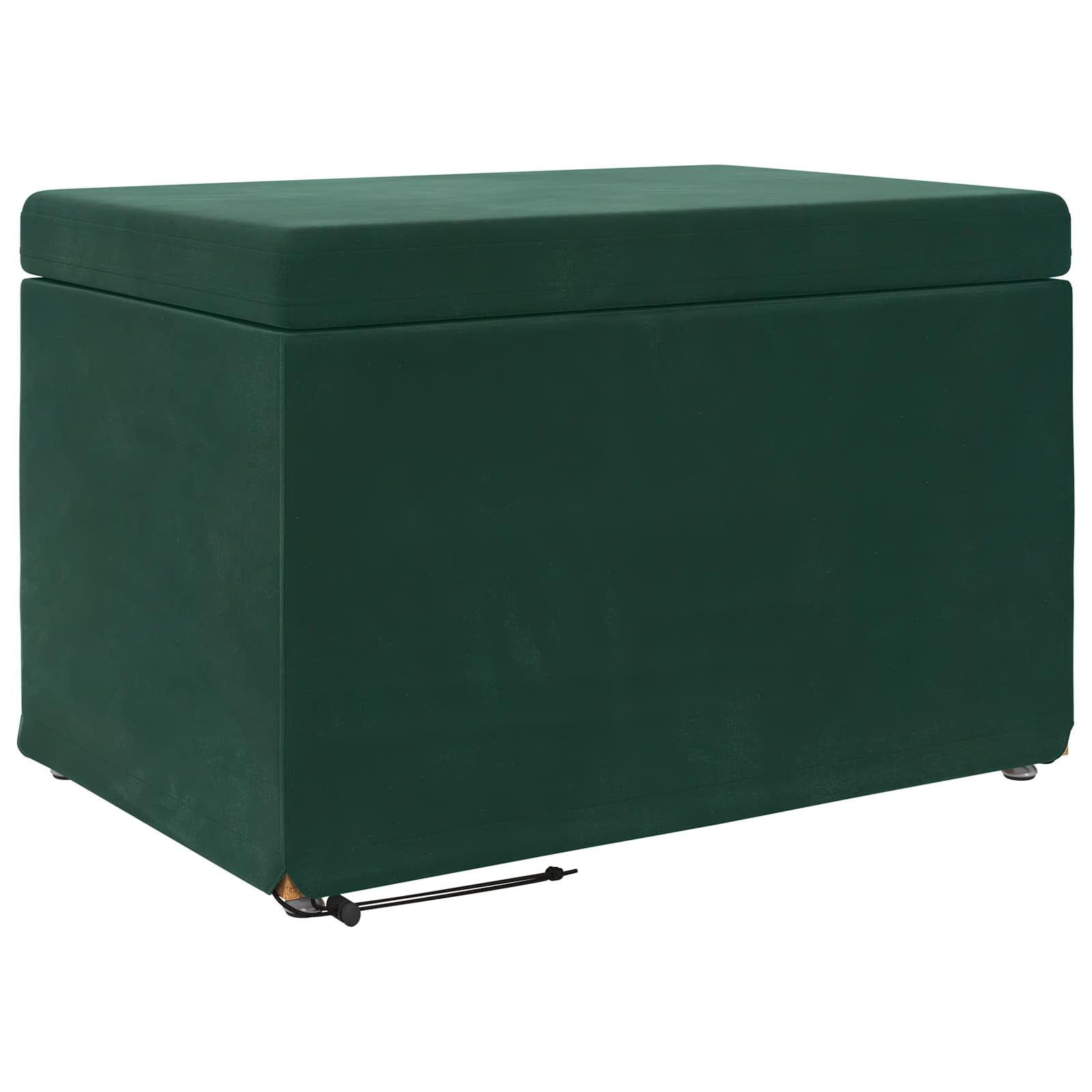 Hocker Dunkelgrün 61 x 41 x 40 cm Samt und Engineering Holz