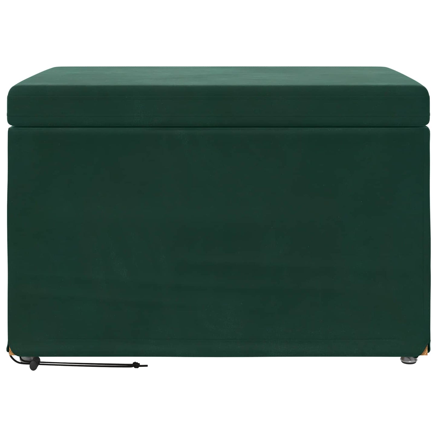 Hocker Dunkelgrün 61 x 41 x 40 cm Samt und Engineering Holz