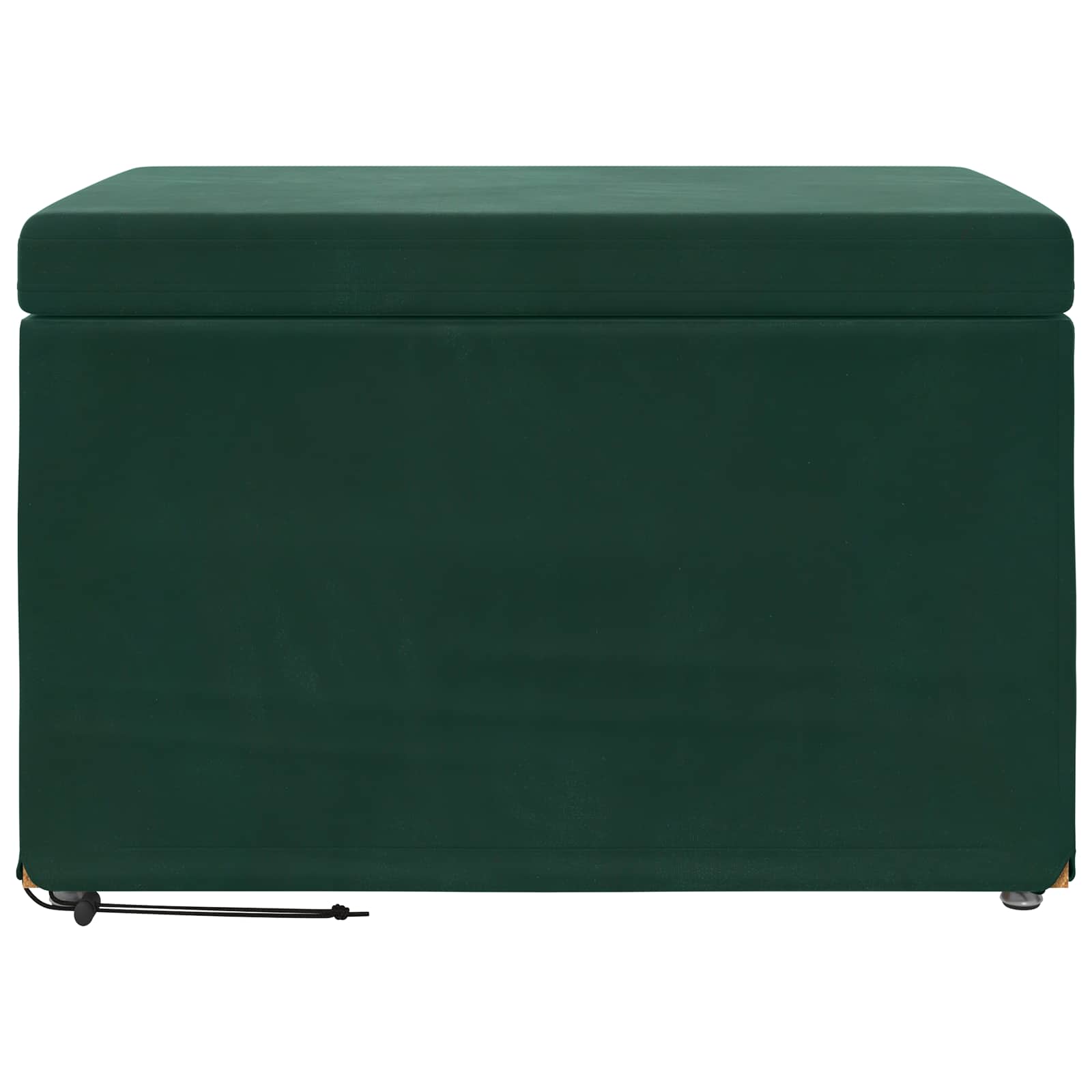 Hocker Dunkelgrün 61 x 41 x 40 cm Samt und Engineering Holz