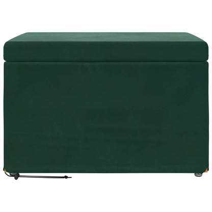 Hocker Dunkelgrün 61 x 41 x 40 cm Samt und Engineering Holz