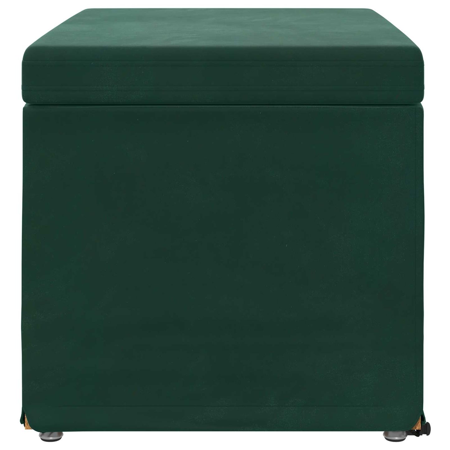 Hocker Dunkelgrün 61 x 41 x 40 cm Samt und Engineering Holz