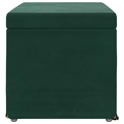 Hocker Dunkelgrün 61 x 41 x 40 cm Samt und Engineering Holz