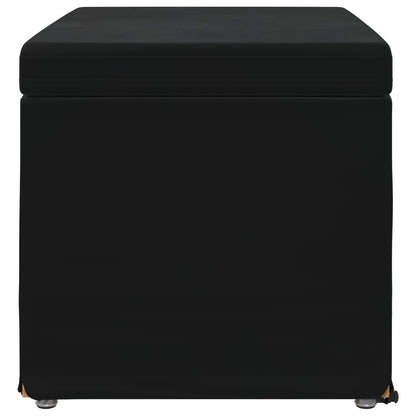 Hocker Schwarz 61 x 41 x 40 cm Samt und Engineering Holz