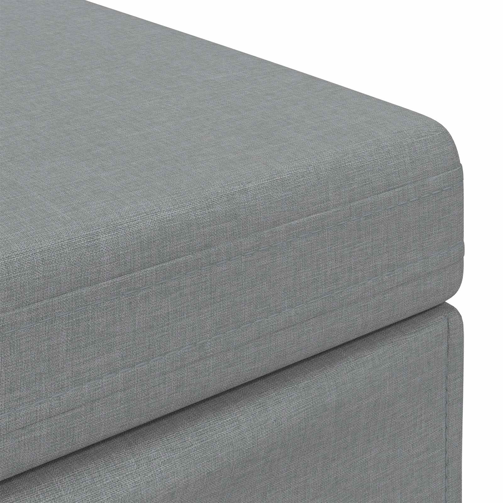 Hocker Hellgrau 81 x 41 x 40 cm Stoff und Pressholz