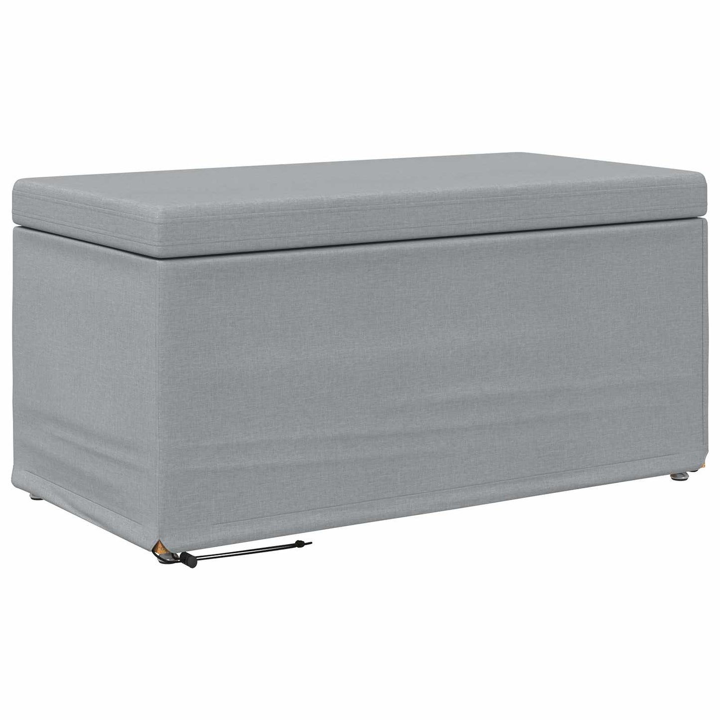 Hocker Hellgrau 81 x 41 x 40 cm Stoff und Pressholz