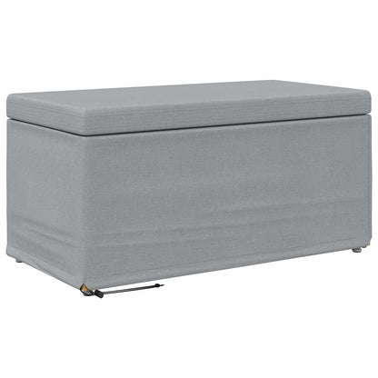 Hocker Hellgrau 81 x 41 x 40 cm Stoff und Pressholz