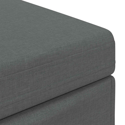 Hocker Dunkelgrau 81 x 41 x 40 cm Stoff und Pressholz